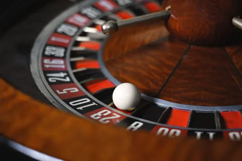 Close-up of a roulette wheel